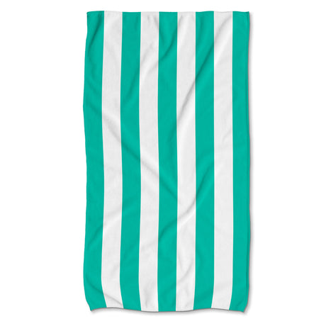 Szybkoschnący Ręcznik Plażowy 150x80 cm KOLOROWE PASKI Turkusowy