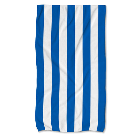 Szybkoschnący Ręcznik Plażowy 150x80 cm KOLOROWE PASKI Granatowy