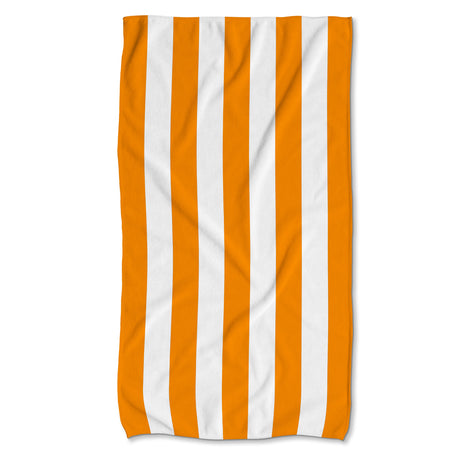 Szybkoschnący Ręcznik Plażowy 150x80 cm KOLOROWE PASKI Pomarańczowy