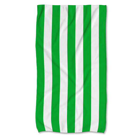 Szybkoschnący Ręcznik Plażowy 150x80 cm KOLOROWE PASKI Zielony
