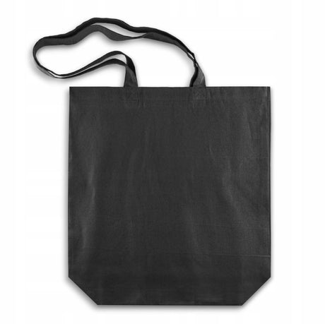 Torba Bawełniana Czarna Długi Uchwyt 38x12x35cm