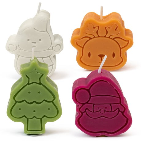 Zestaw świeczek zapachowych z motywem świątecznym 4szt.