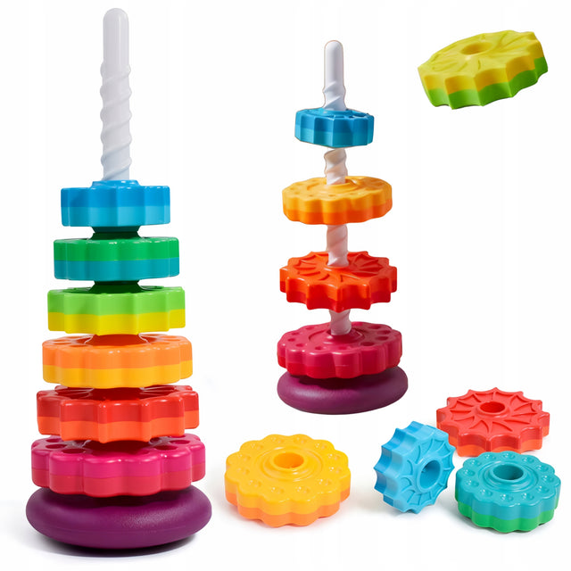 Zakręcona tęczowa piramida edukacyjna