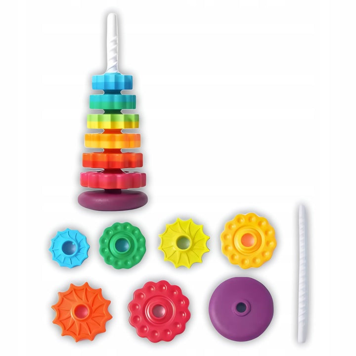 Zakręcona tęczowa piramida edukacyjna