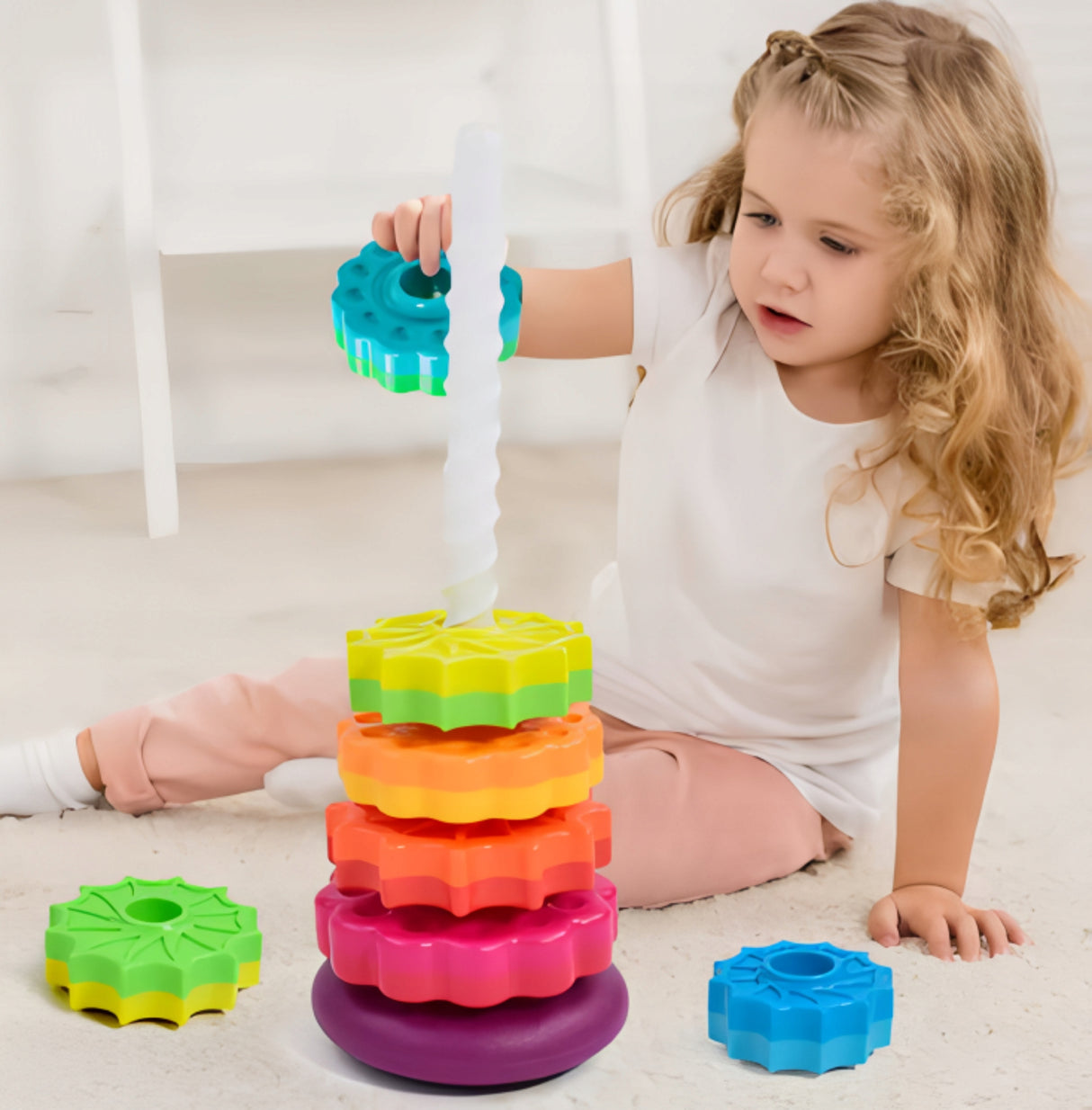 Zakręcona tęczowa piramida edukacyjna