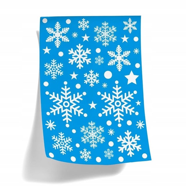 Naklejki świąteczne na szybę Białe Gwiazdki