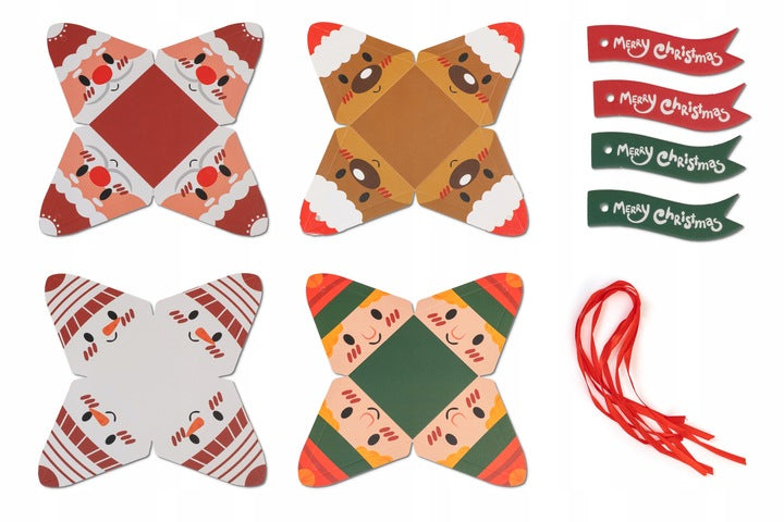 Zestaw pudełek świątecznych piramidek 4 szt