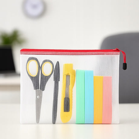 Zestaw siatkowych torebek z zamkiem błyskawicznym 8szt.