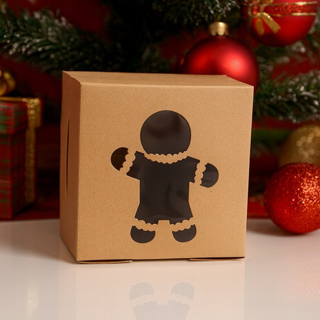 Zestaw świątecznych pudełek brązowych 10 szt