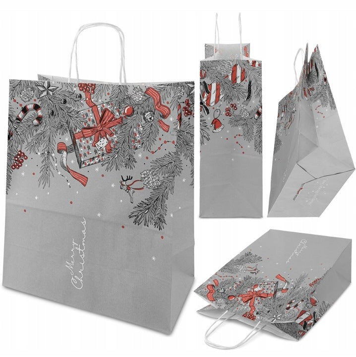 Zestaw świątecznych toreb papierowych 12szt.