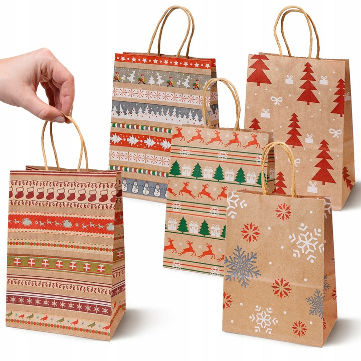 Zestaw świątecznych toreb papierowych 13 szt.