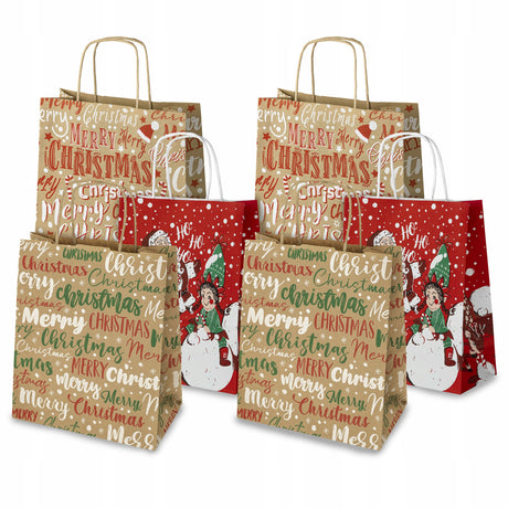 Zestaw świątecznych toreb papierowych 6szt.