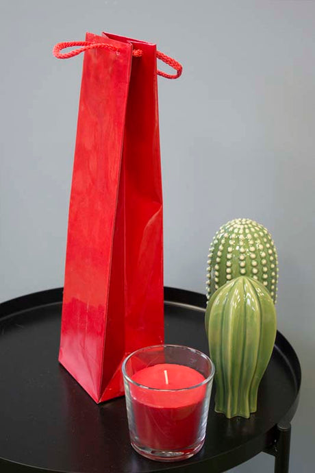 Torba laminowana z uchwytem sznurkowym 110x90x400mm Czerwona