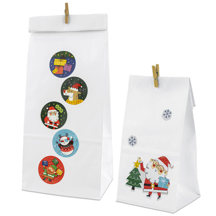 Zestaw torebek Świątecznych do pakowania prezentów CZERWONY PAPIER