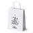 Torba papierowa świąteczna z logo 180 × 80 × 225 mm biała, wzór SW-01
