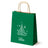 Torba papierowa świąteczna z logo 180 × 80 × 225 mm zielona, wzór SW-01