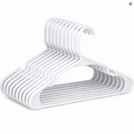 Wieszaki plastikowe na ubrania Białe 10szt.