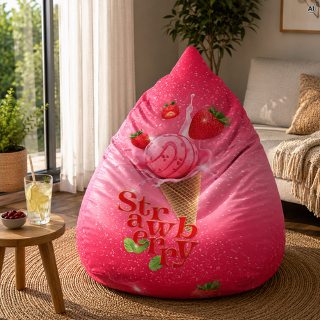 Pufa sako worek XXL - STRAWBERRY
