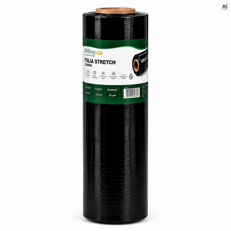 Czarna folia stretch 2,7 kg