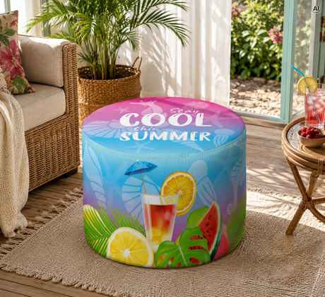 Pufa Okrągła Podnóżek Stay Cool This Summer