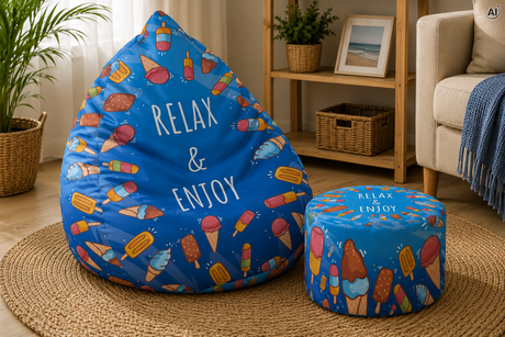 SETTING Puff + Footstool Relaxare și plăcere