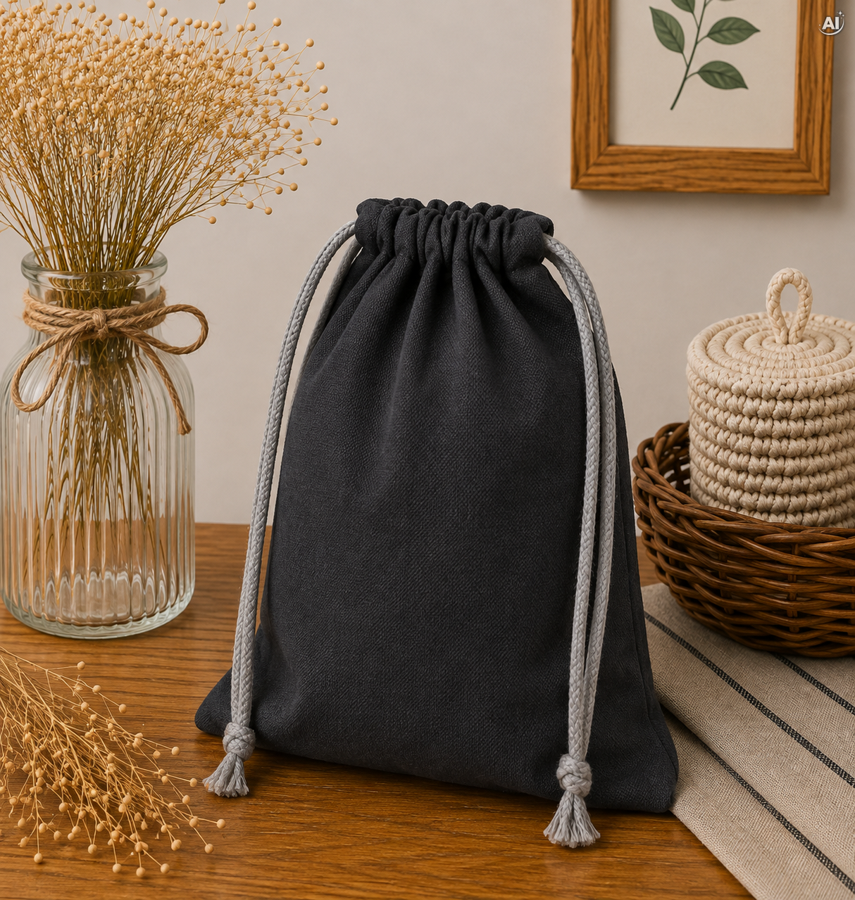 Worek Bawełniany 150x350mm Grafitowy