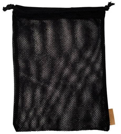 Worek z siatki bawełnianej 25x30cm - kolor czarny