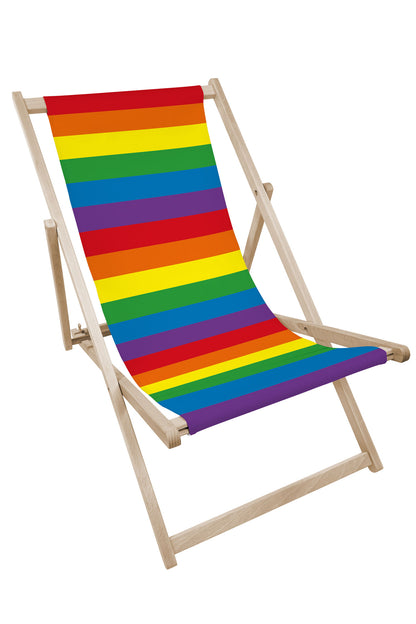 Leżak drewniany z nadrukiem LGBT