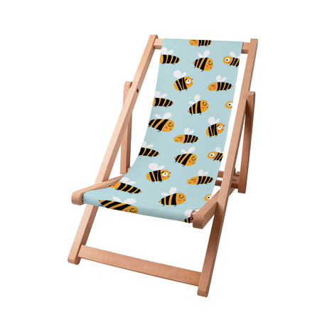 Leżak drewniany dziecięcy Pszczoły