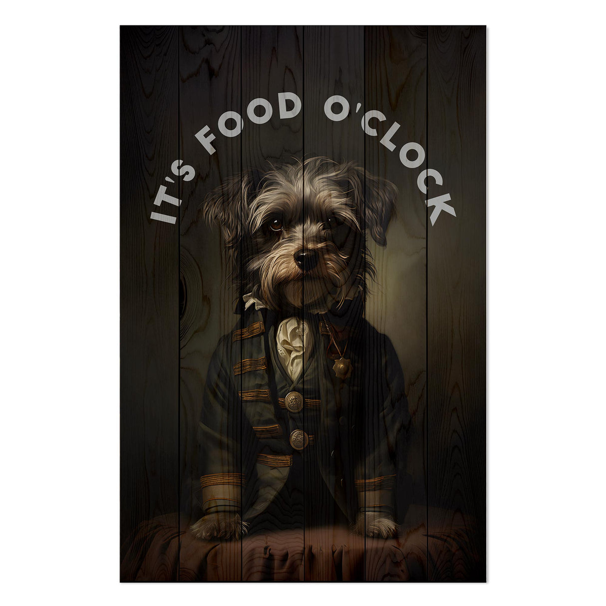 Obraz na drewnie Pies w garniturze Food O'clock