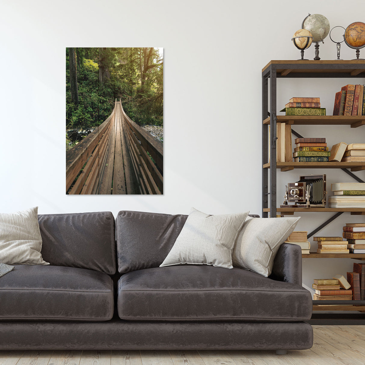Obraz na drewnie Leśny most - Forest Bridge
