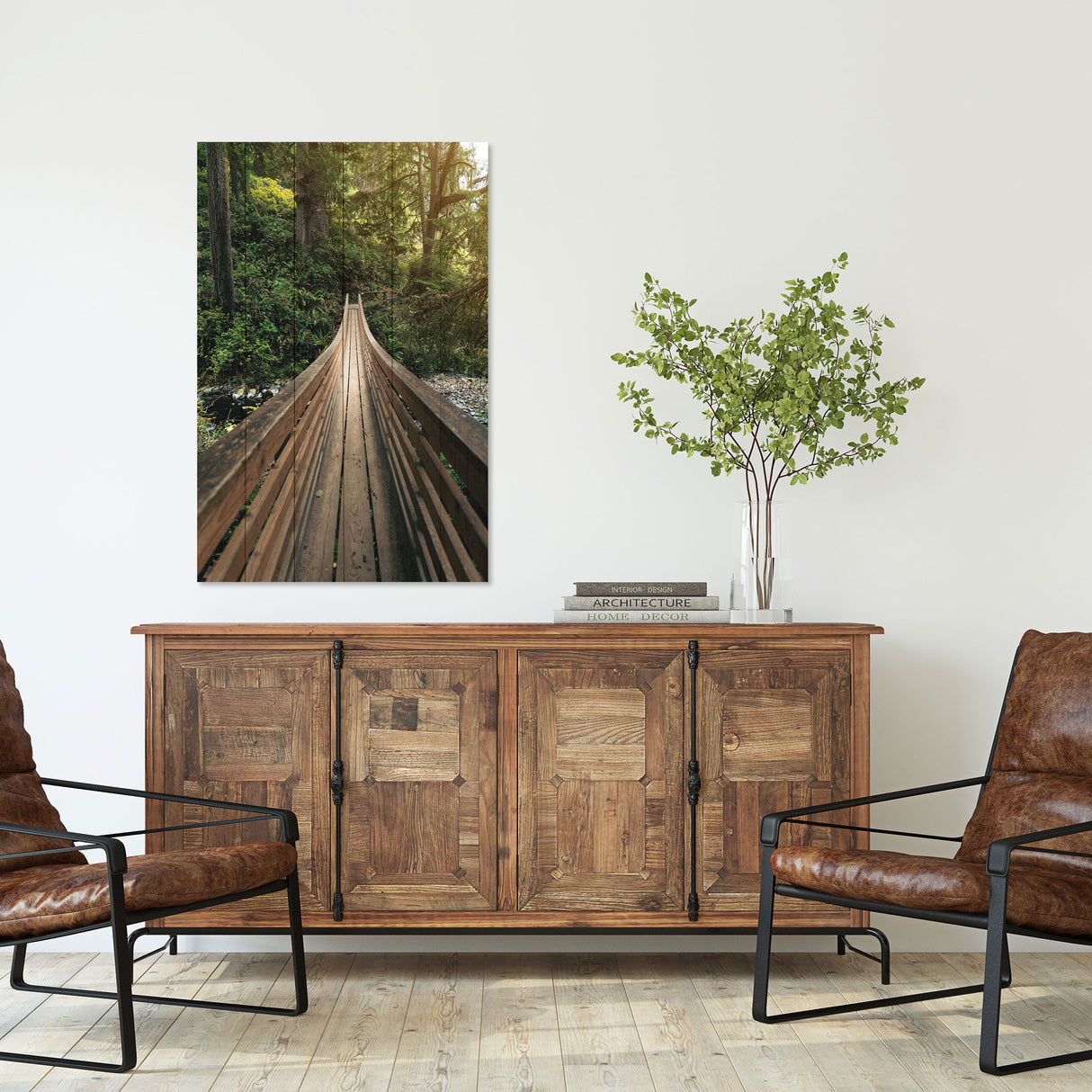 Obraz na drewnie Leśny most - Forest Bridge
