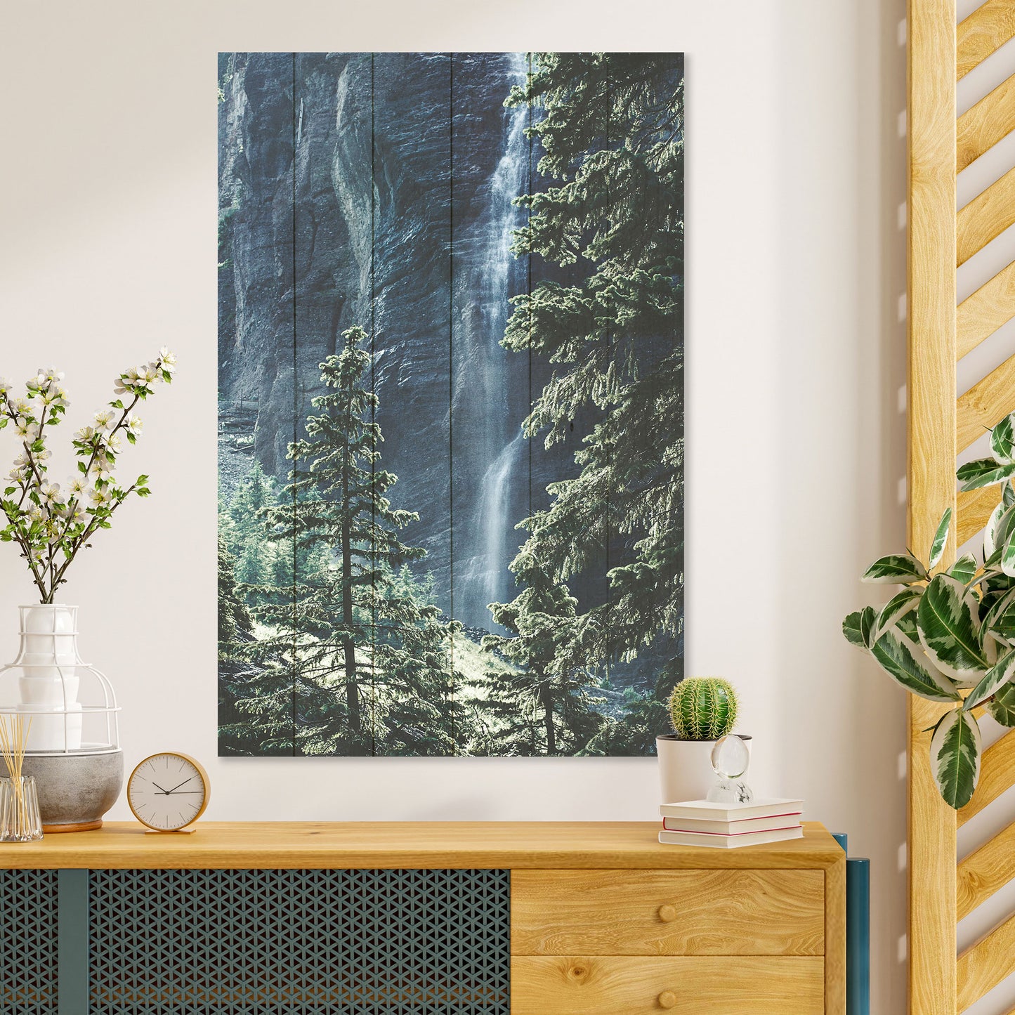Obraz na drewnie Wodospad - Waterfall