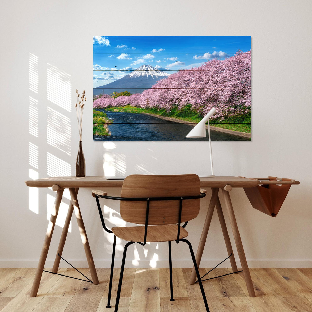 Obraz na drewnie Góry wiosną Fuji Mountain in Spring