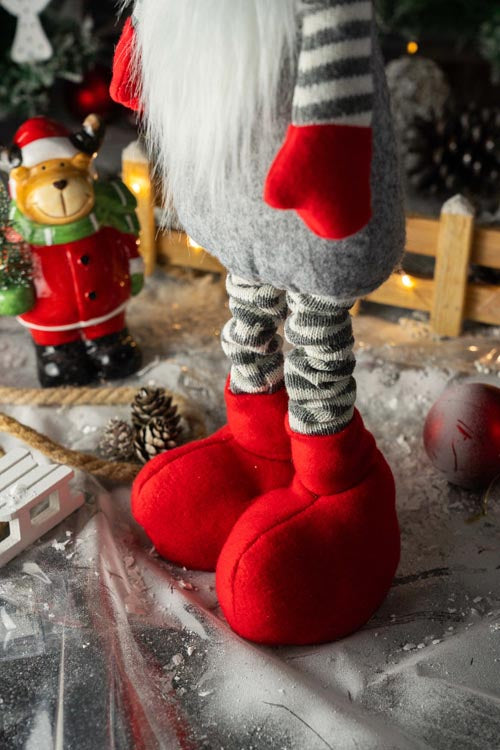 Świąteczny skrzat stojący z teleskopowymi nogami 75cm