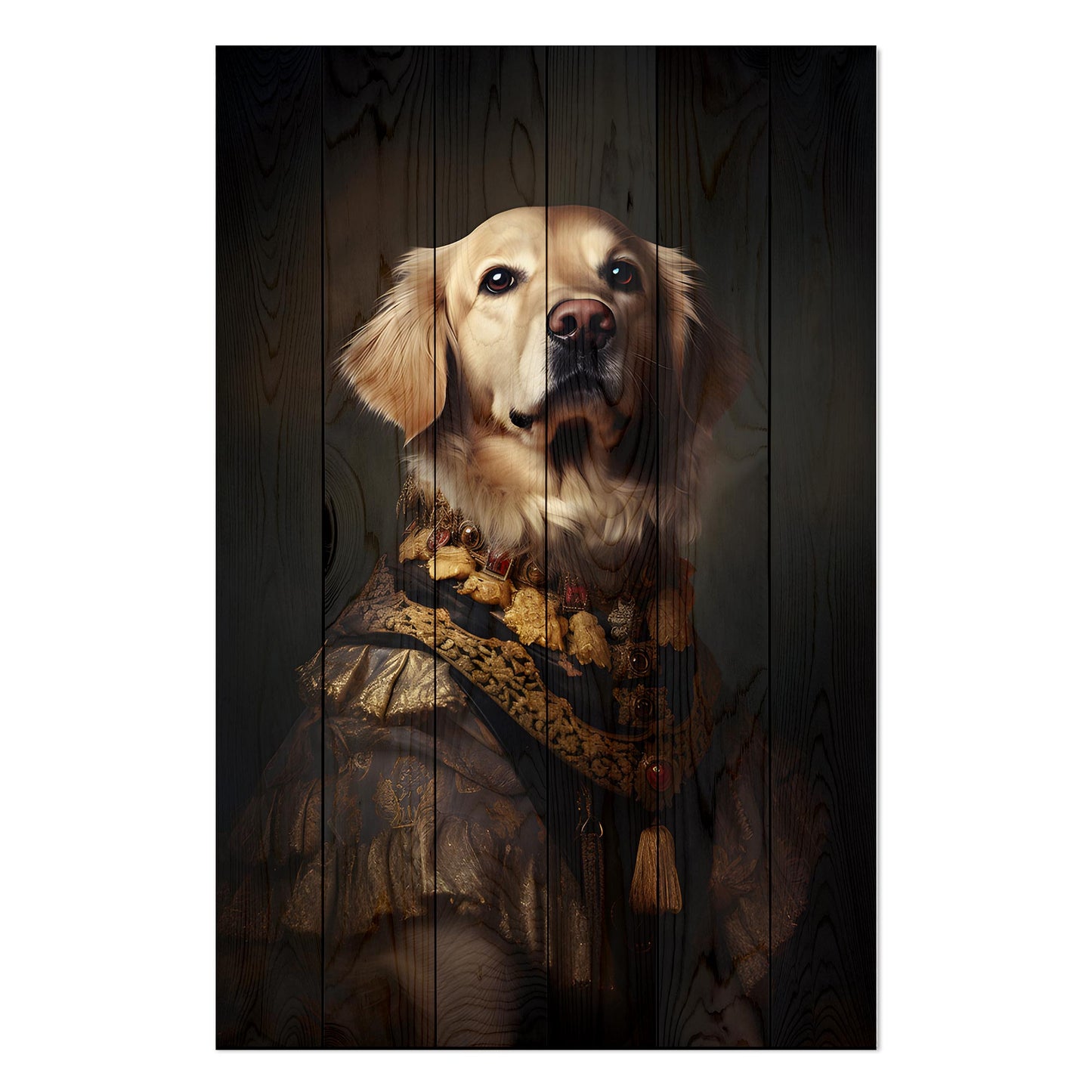 Obraz na drewnie Królewski pies Golden Retriver
