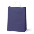 Torba Papierowa z Uchwytem Skręcanym 240x100x320mm Granatowa Biały