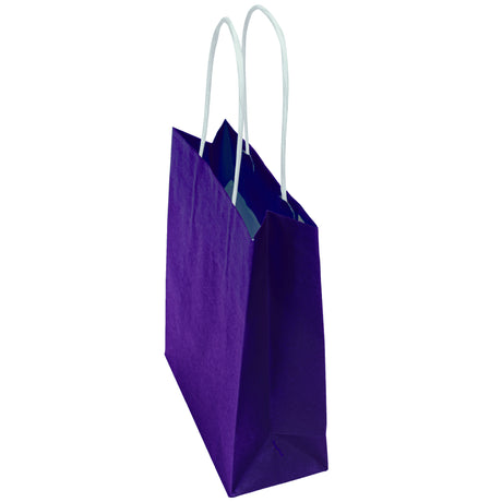 Torba papierowa z uchwytem skręcanym 180x80x220mm Granatowa Premium