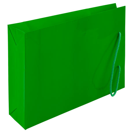 Torba laminowana z uchwytem sznurkowym 300x150x350mm Zielona