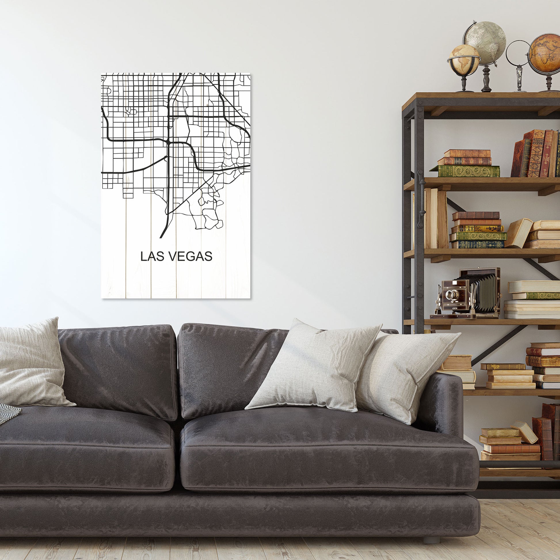 Obraz na drewnie Mapa Las Vegas - Las Vegas