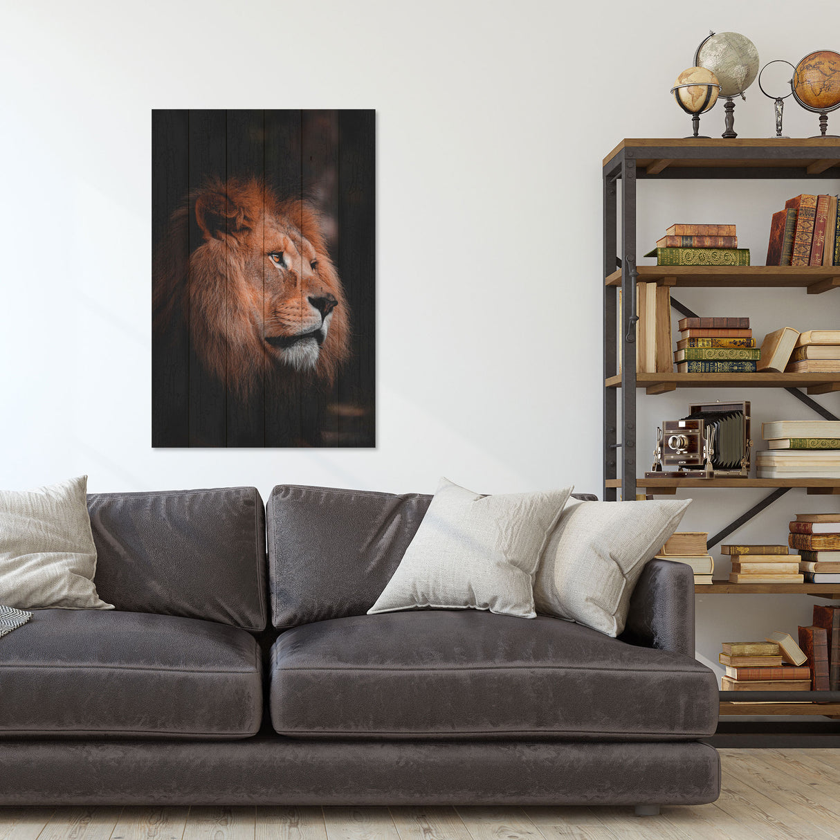 Obraz na drewnie Lew - Lion Profile