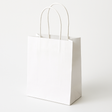 Torba papierowa z uchwytem skręcanym 180x80x220mm Biała Premium