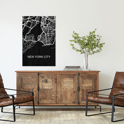 Obraz na drewnie Mapa New York City - New York City