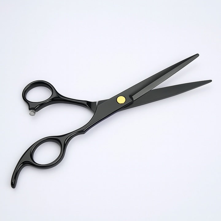 Profesjonalne nożyczki fryzjerskie czarne do włosów i brody