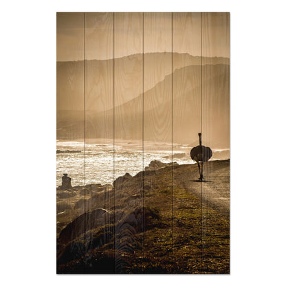 Obraz na drewnie Struś na wyspie - Ostrich on the Coast