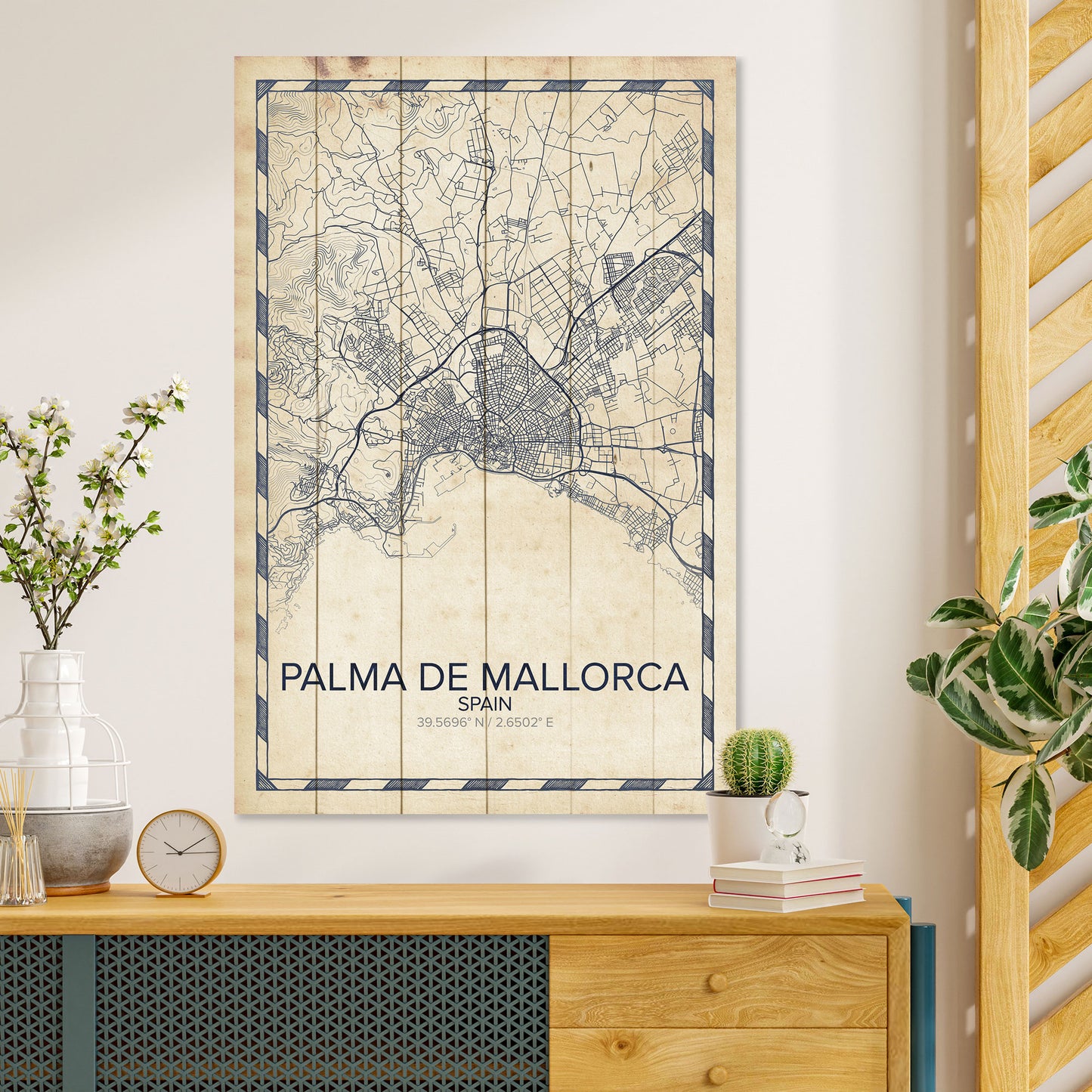 Obraz na drewnie Mapa Palma de Mallorca - Palma de Mallorca