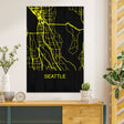 Obraz na drewnie Mapa Seattle - Seattle