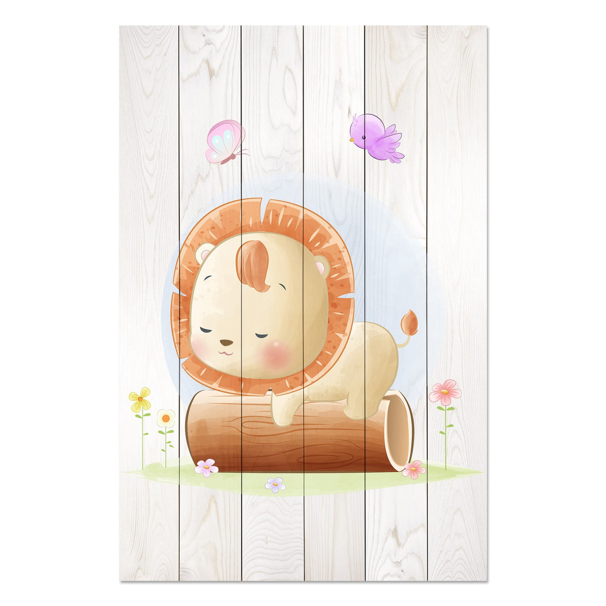 Obraz na drewnie Śpiący lew - Sleepy Little Lion
