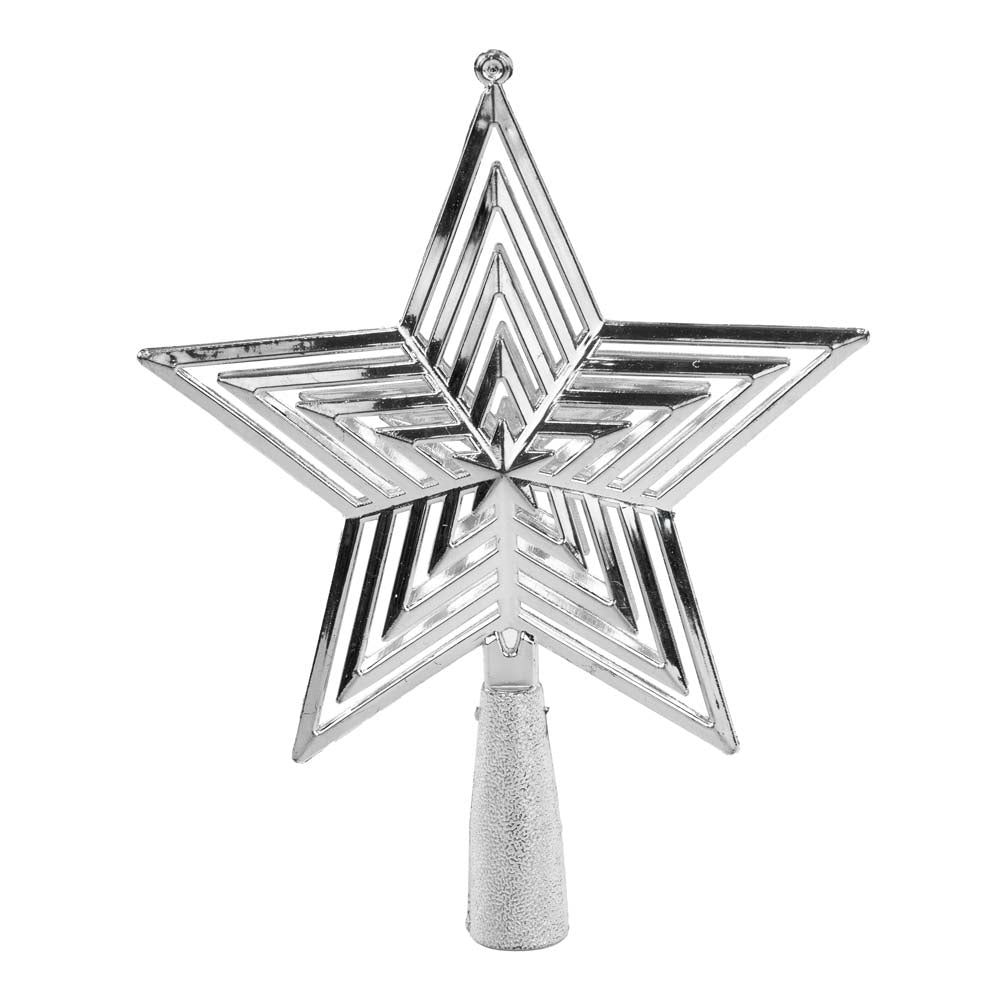 Gwiazda choinkowa srebrna 18cm