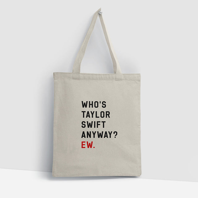 Torba bawełniana 380x420x70mm ECRU Who's Taylor Swift Anyway